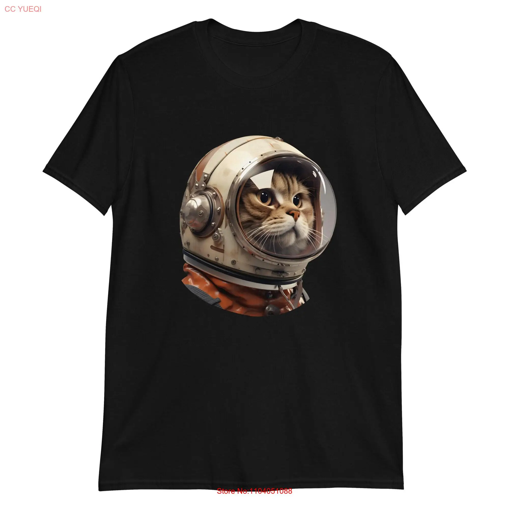 Cosmic Cat Gaze T Shirt long or short sleeves