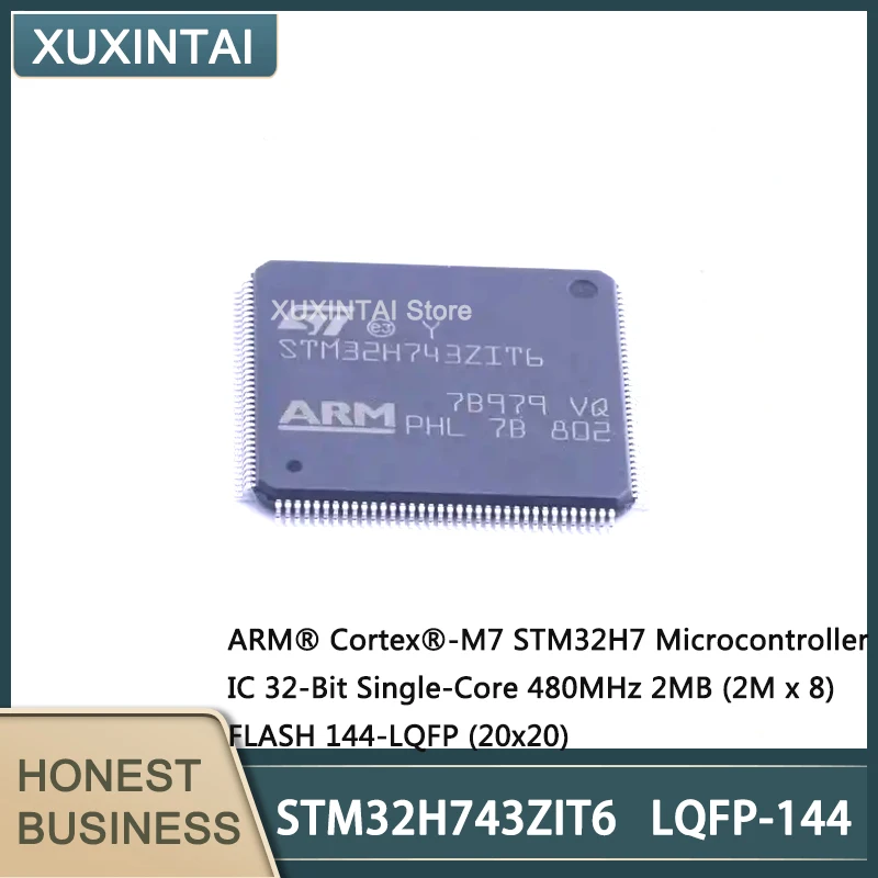 1~5Pcs  New Original  STM32H743ZIT6   STM32H743  Microcontroller IC 32-Bit Single-Core 480MHz 2MB (2M x 8) FLASH 144-LQFP (20x20