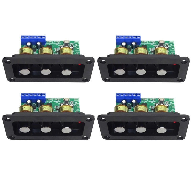 

4X Bluetooth Amplifier Power Audio Board 20Wx2 Stereo Amp Sound Amplifiers AUX U Disk Decoder Treble Bass Adjustment