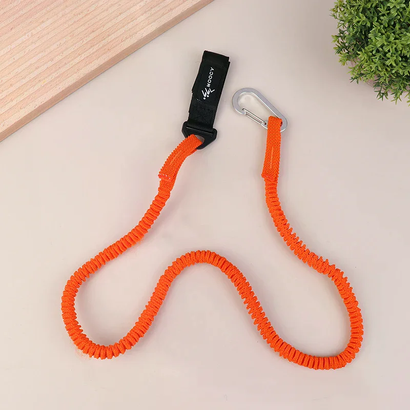 Pole Coiled Elastic Lanyard Cord For Kayak Paddle, Adjustable Rowing Boat Gadget