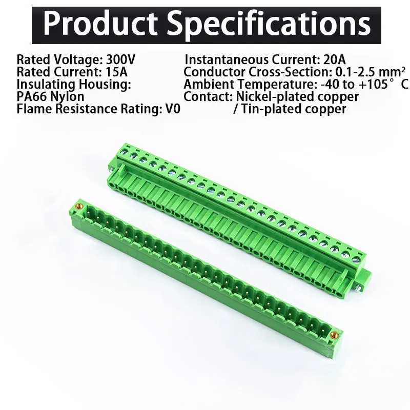 プラグ + 直角ピンヘッダ / 耐高温KF2EDG 5.08mmネジ式端子ブロック / 通信機器（複数Pオプション）