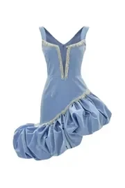 Chique vestidos femininos mini comprimento babados tafetá curto vestido de baile princesa assimétrico em camadas frisado vestidos de baile aniversário wear