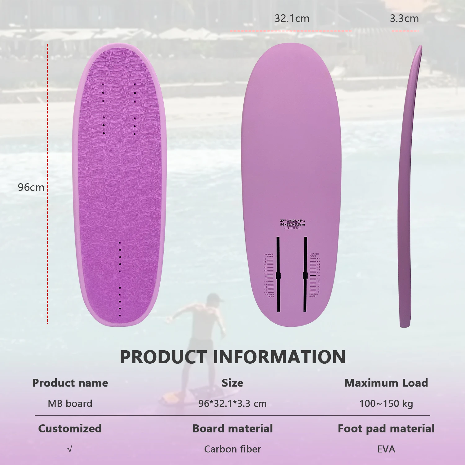 لوح ركوب الأمواج الهيدروفويل ا - مراجعة Efoil Board Foil Wing Carbon وسعره