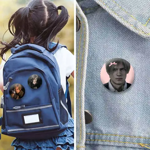 Klassiker Biohazard Service Evil Resident Emaljbrosch Nål Kavajslag Ryggsäck Metallmärken Modesmycken Accessoarer Dropshipping 10 best sales Pin Resident Evil - №4