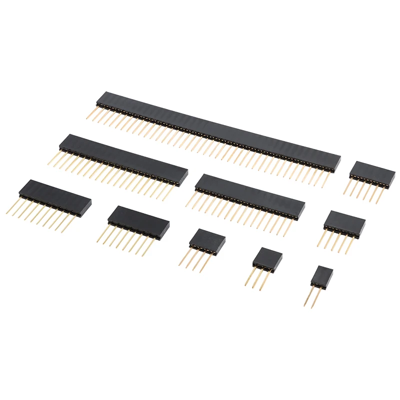 5pcs 2.54mm 1x2P/3P/4P/5/6/8/10P/15P Pin Female Stacking Header Connector 11mm Long Needle Single Row PC104 For Raspberry Pi 2