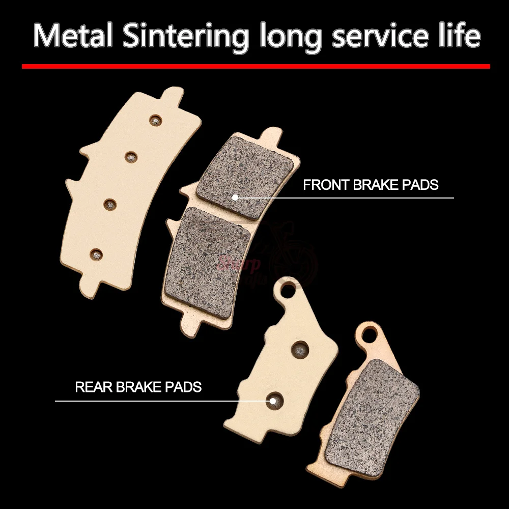 Motorcycle Metal Sintering Front And Rear Disc Brake Pads Set Fit For Triumph Daytona 675R 675 R 2014 2015 2016 2017 14 15 16 17