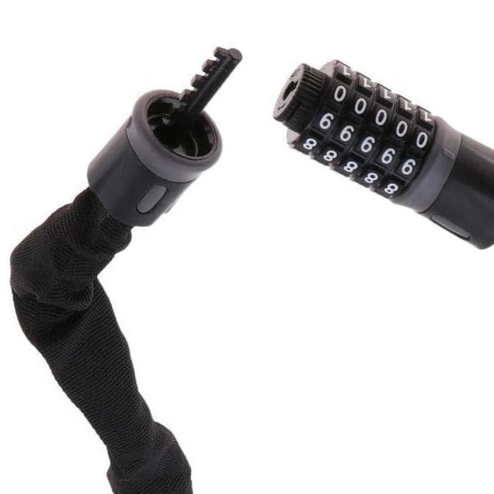 Universal 5-Digit Combination Bike Chain Lock Motorcycle Chain Lock Vehicle Security Lock