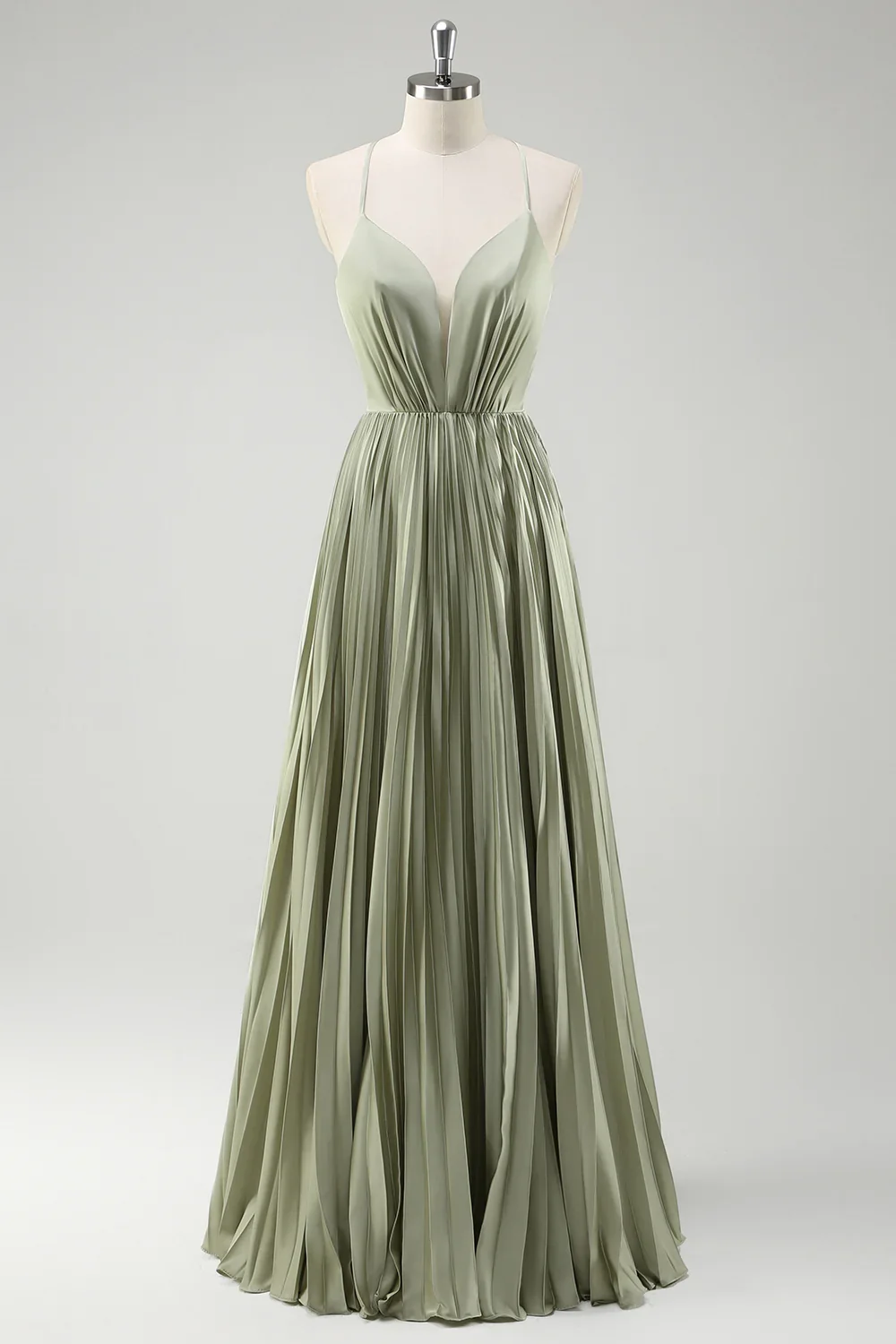 

Customized Long Chiffon Evening Dresses A-Line Chiffon Spaghetti فساتين سهرة Floor Length Pleated Prom Dress for Women