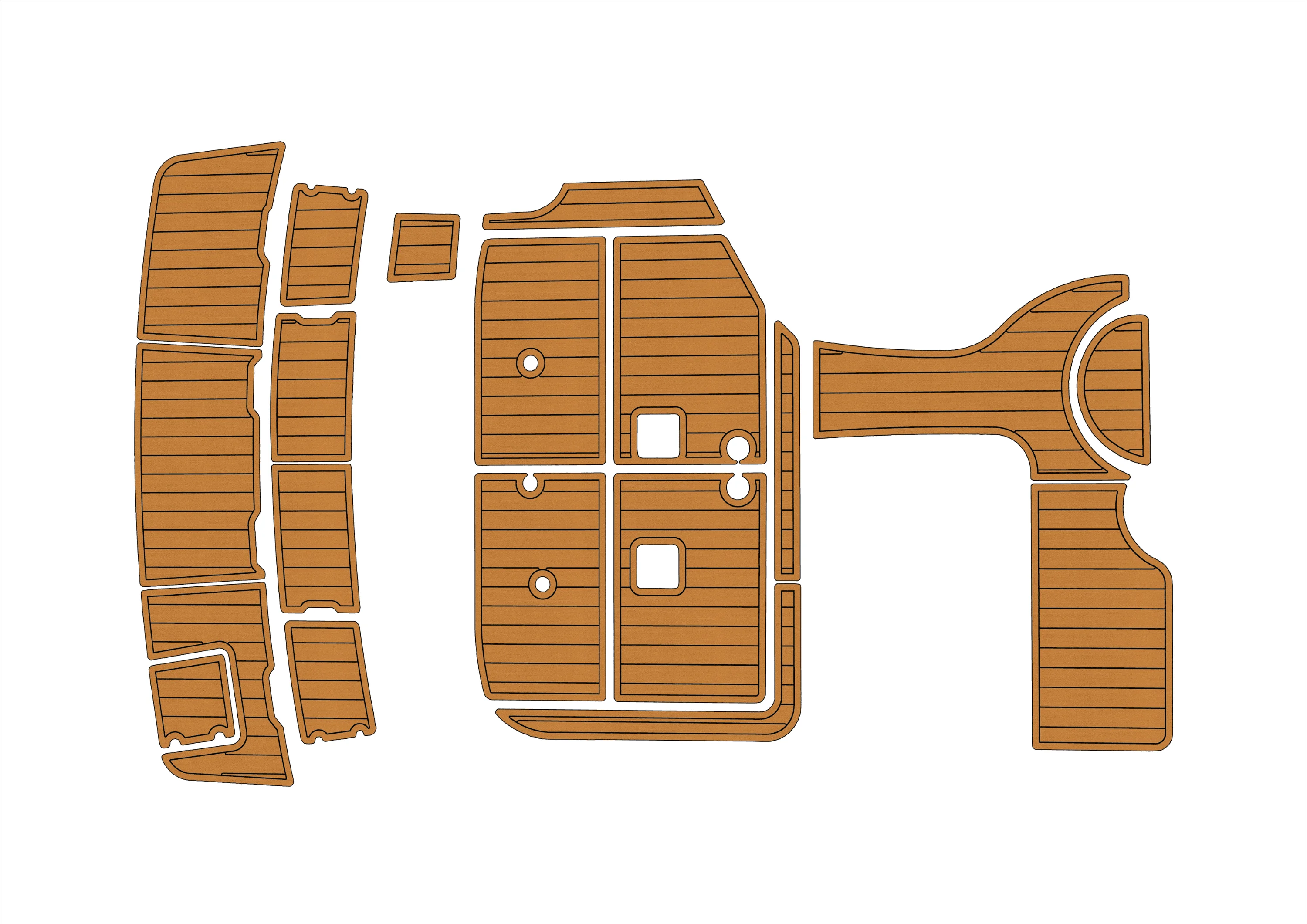 

Marine Faux Teak EVA Non-Slip Mat-1998-2002 Chaparral 300 Signature Self-Adhesive 1/4" (6mm) Boat Deck Pad for Cockpit & Deck