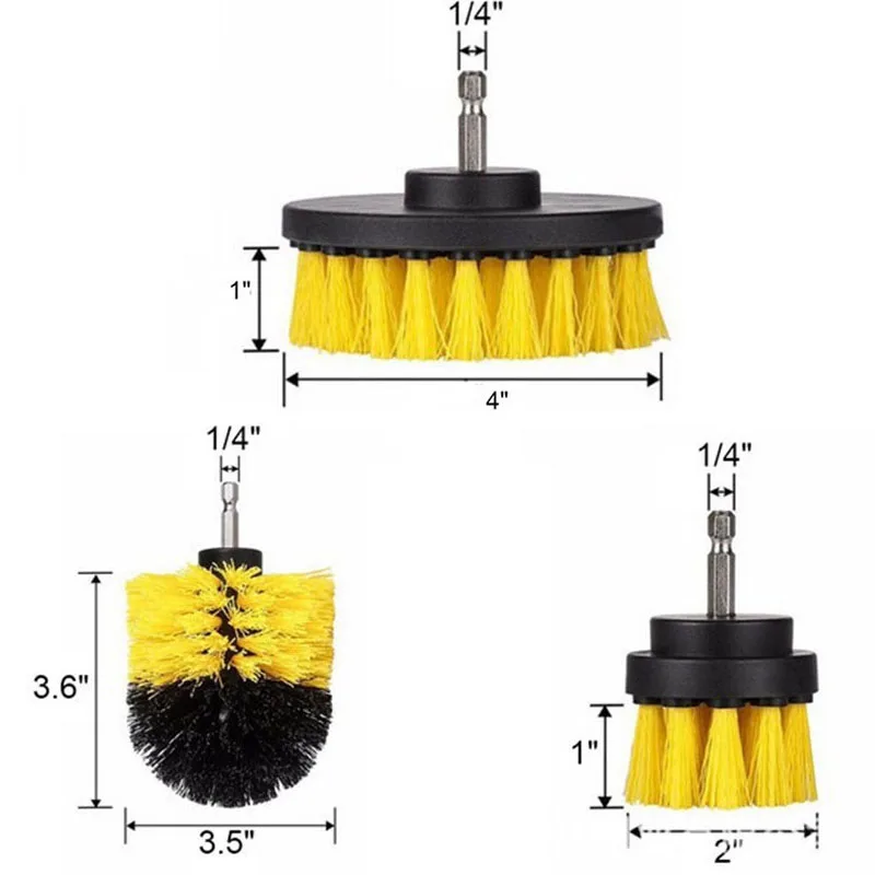 Drill Brush All Purpose Cleaner Scrubbing Brushes for Bathroom Surface Grout Tile Tub Shower Kitchen Auto Care Cleaning Tools