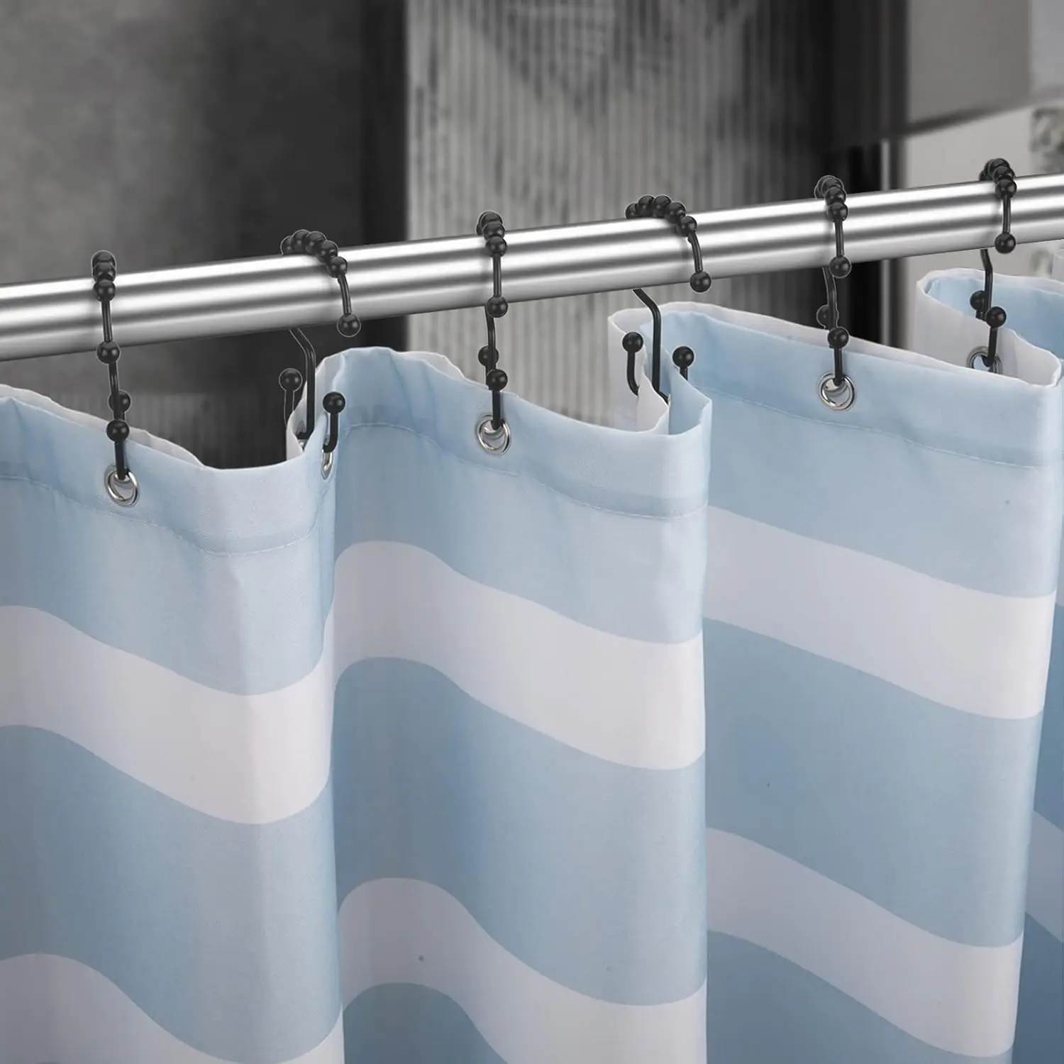 Black Stainless Steel Shower Hooks 4