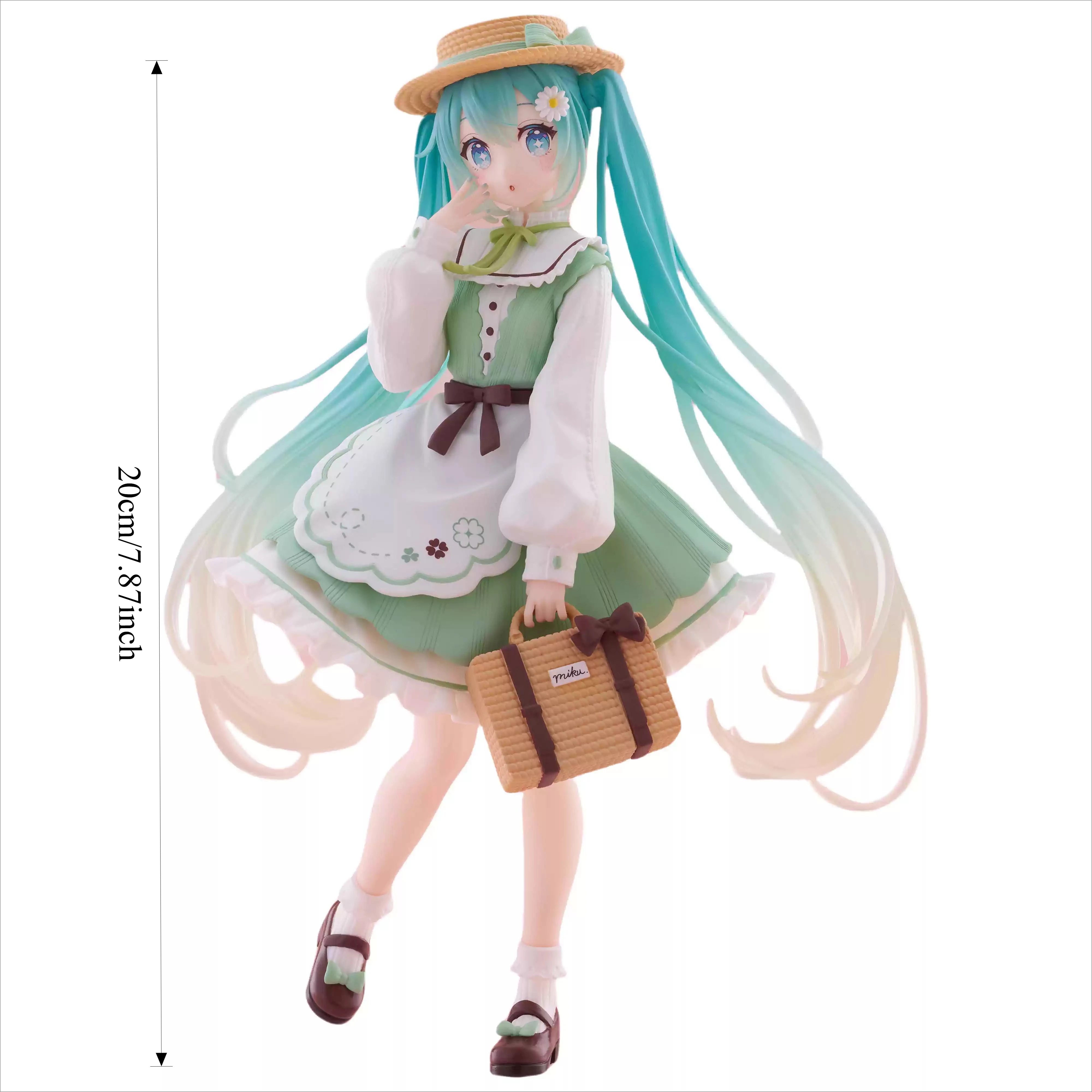 20cm Hatsune Miku Fashion Desktop Cute Handmade Rural Style PVC Movable Doll Model Toys Exquisite Ornamental Gift image 2
