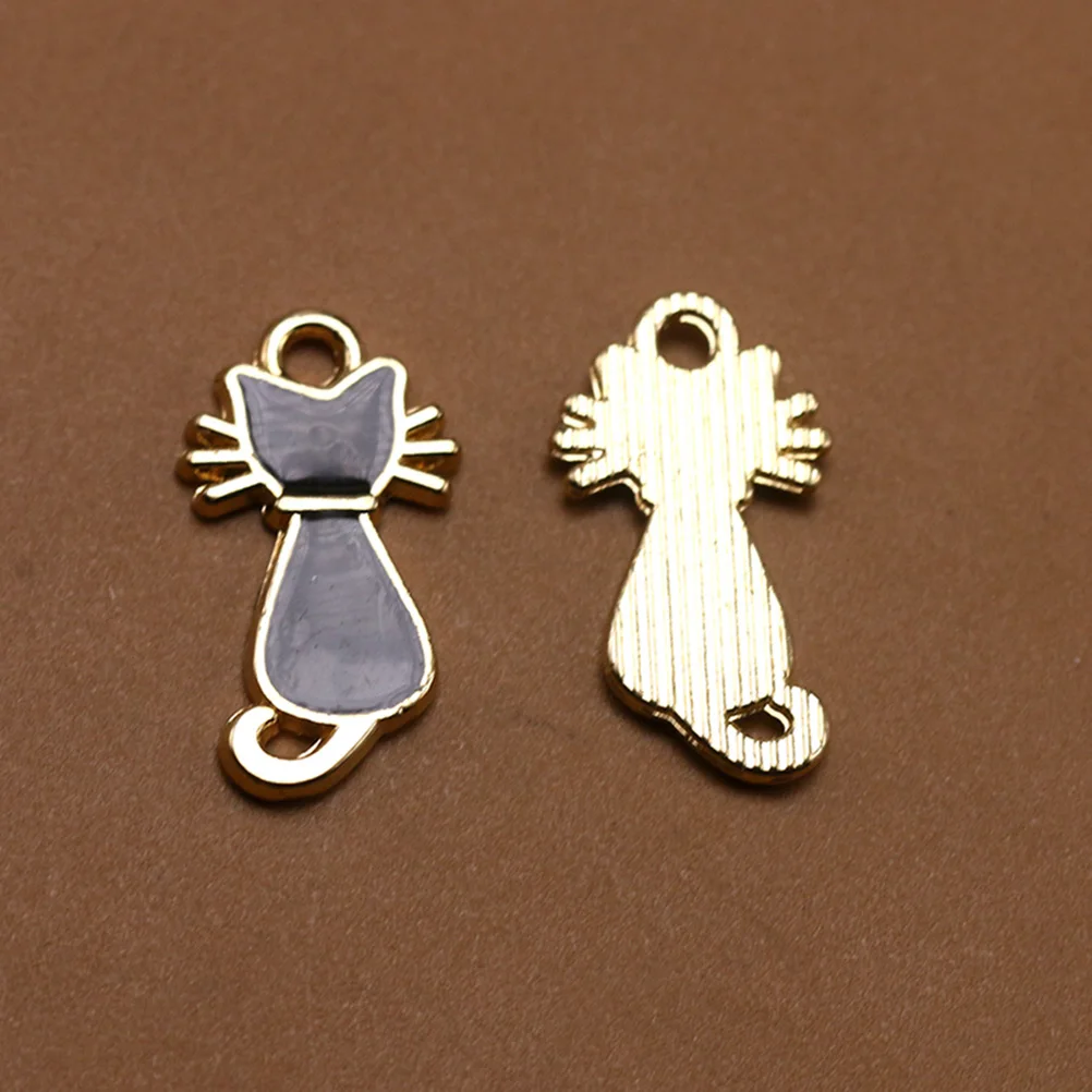 

20 Pcs Alloy Cat Earrings Pendant Charms Jewelry Making Pendants Fashion European and American