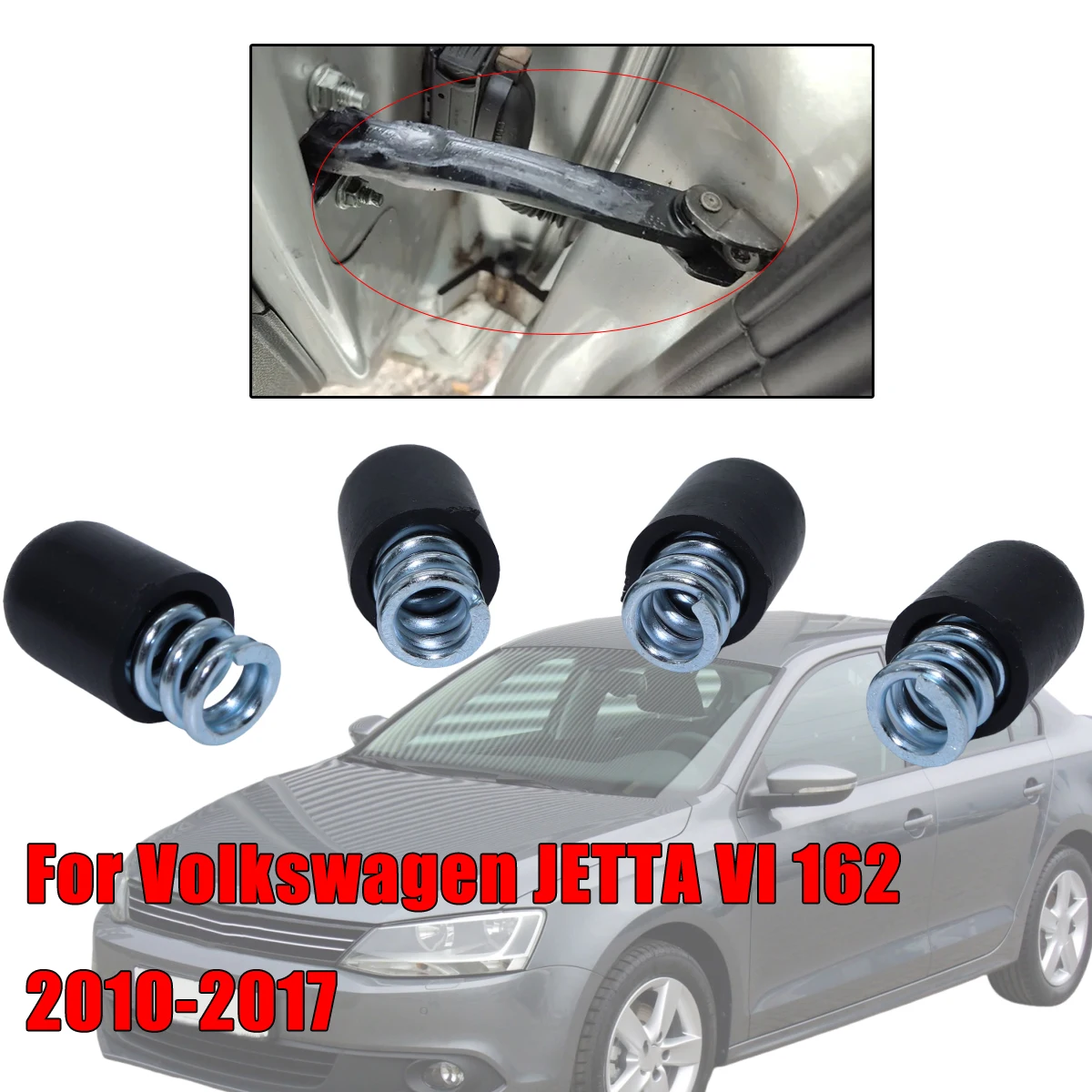 

4Kit For 2 Door Car Door Check Strap Repair Kit Stopper Damping Spring For Volkswagen JETTA VI 162 AMAROK 2H 2HA 2HB GOLF VII 5G