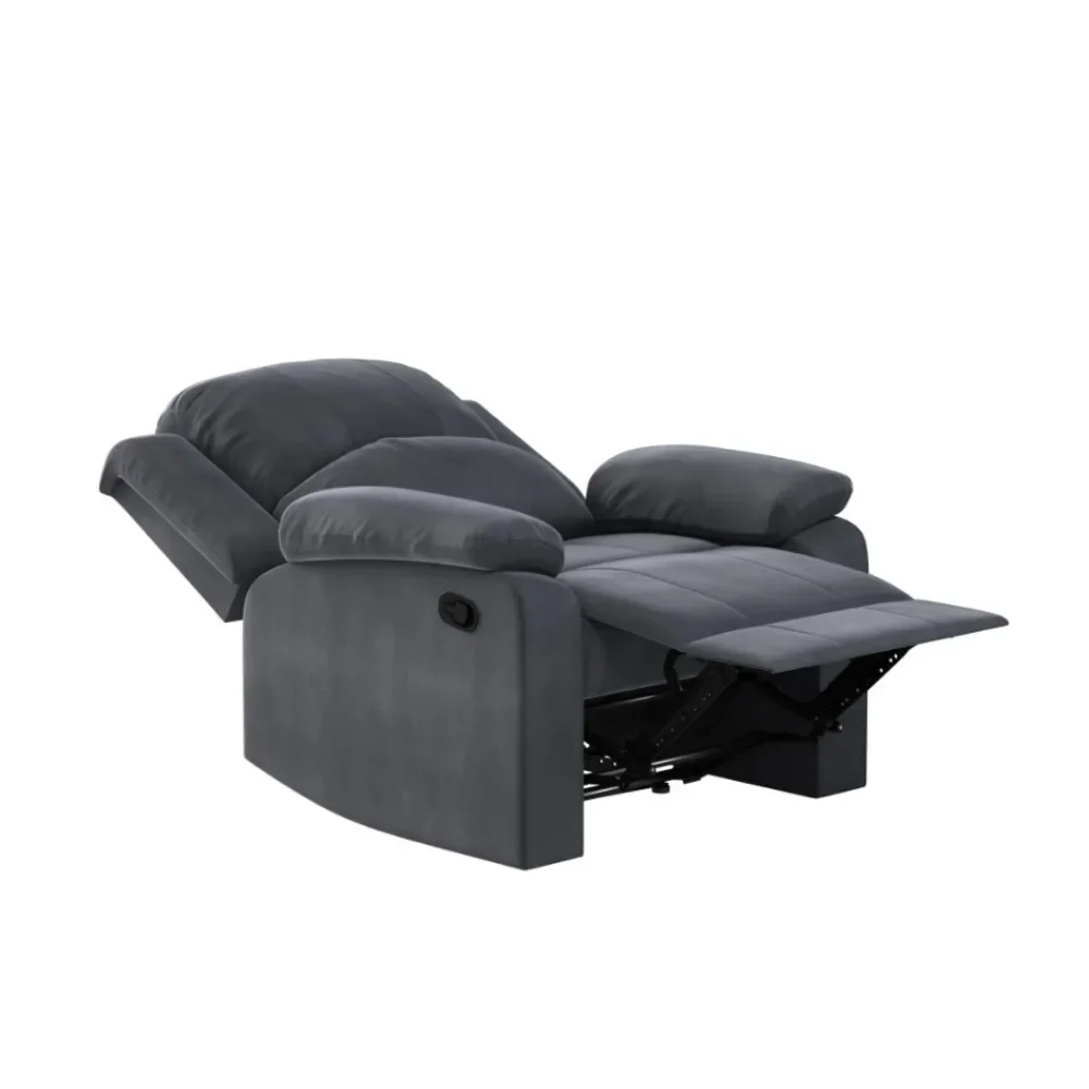 Sillón reclinable manual de microfibra Reynolds