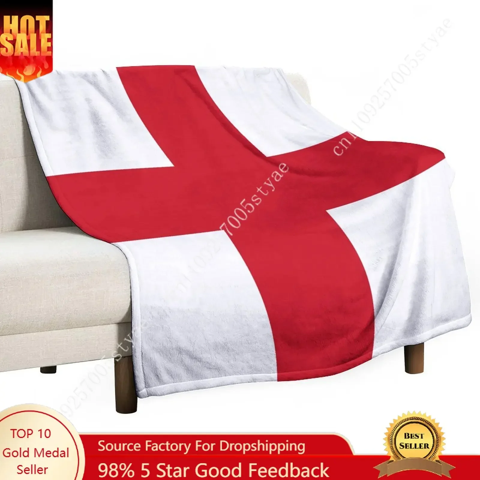 England Flag Flannel Blankets Are Soft Comfortable and Warm Perfect for Winter Naps Homes Offices Travel Camping and More