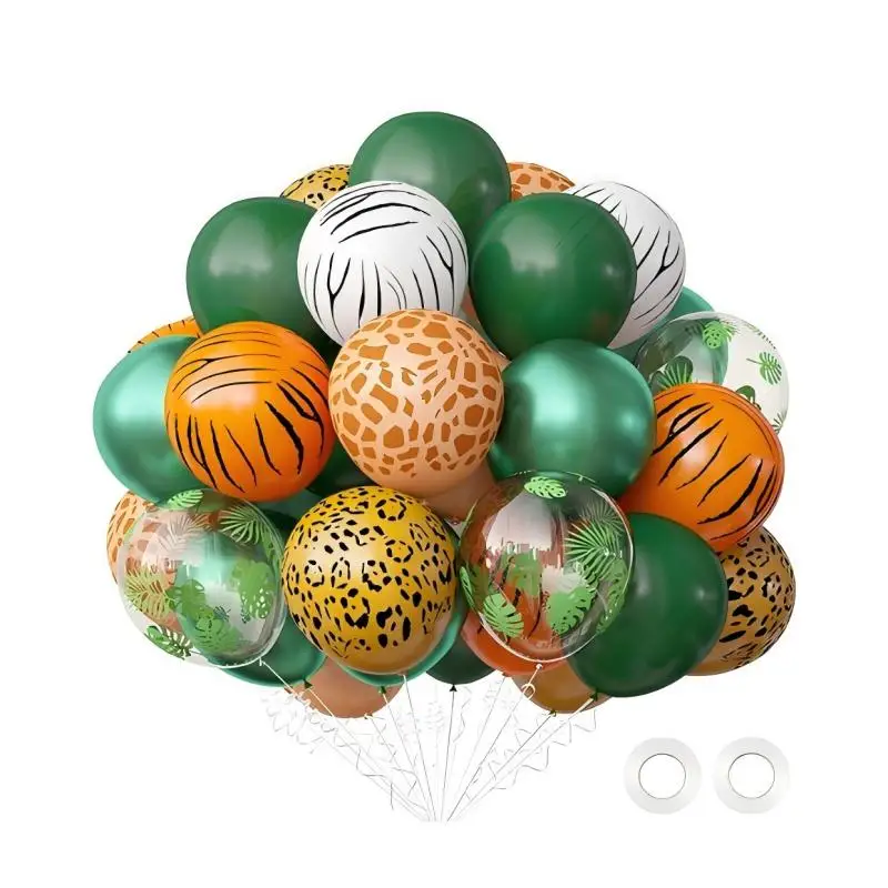 Dschungeltier-Ballons Riesige Affen-, Löwen-, Tiger-, Giraffen-Folienballons Hintergrundvorhänge Kindergeburtstag Party-Dekor Zubehör – Detail 20