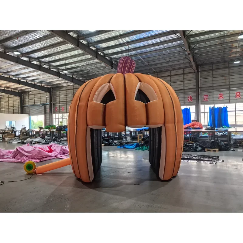 Giant Inflatable Pumpkin Arch Tent for Halloween Party Decoration Holiday Celebration Entrance Archway Outdoor Festival Decor