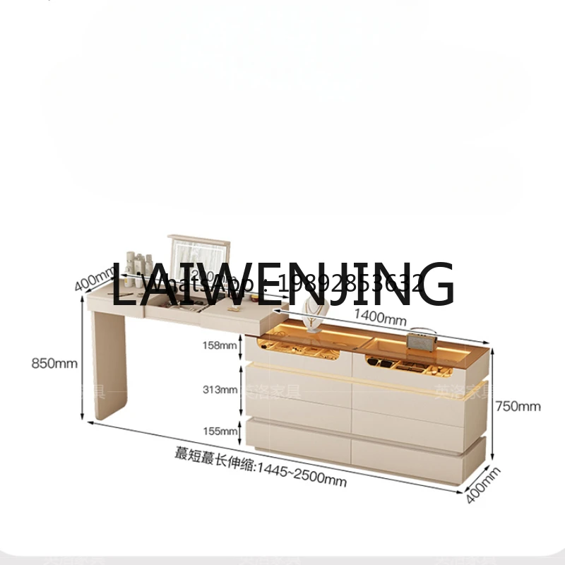 9French Style Chest of Drawers Dresser Storage Bed Front Cabinet Bedroom Flip Makeup Table