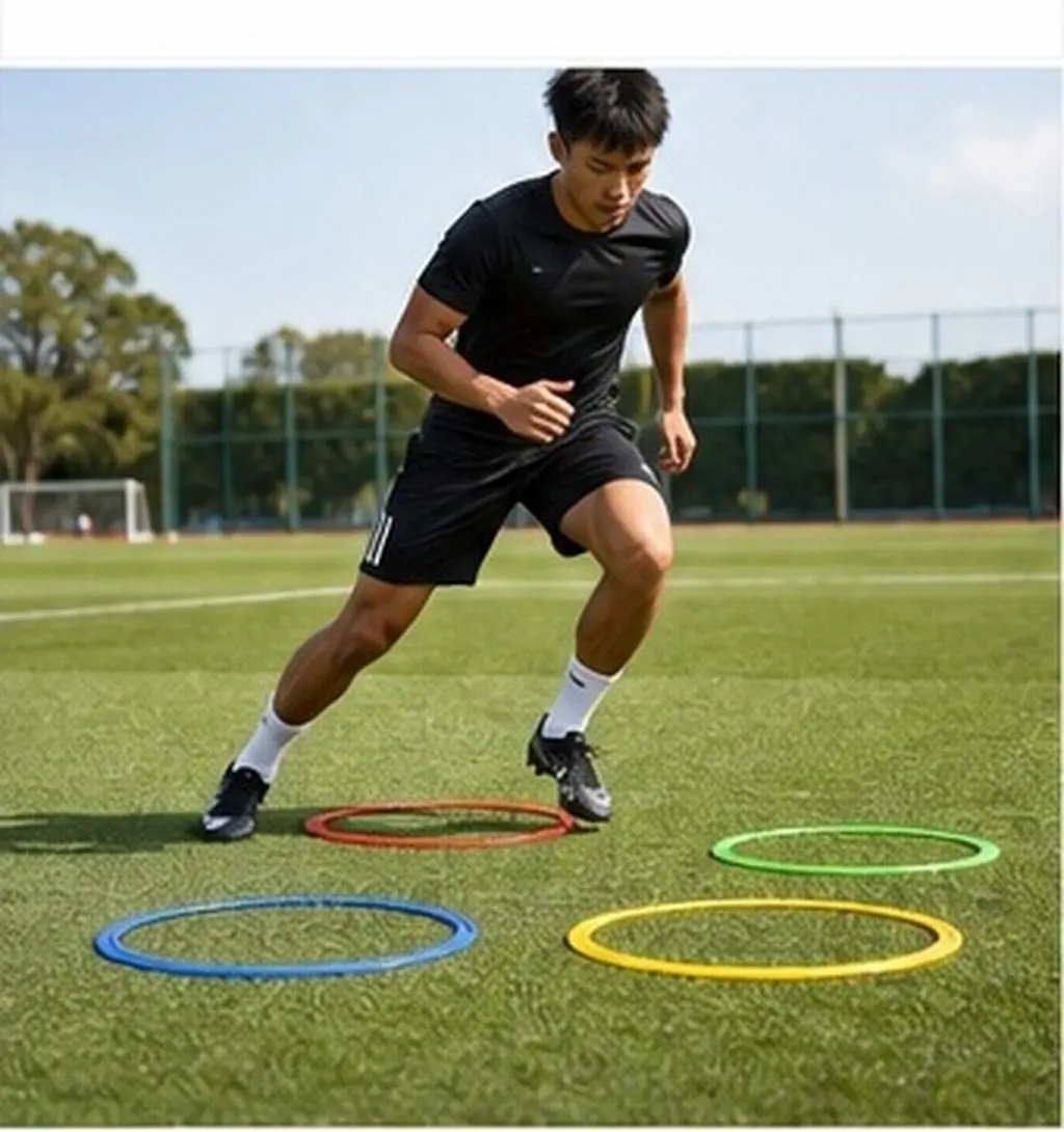 4Pcs Football Training Rings Soccer Agility Circles Plastic Speed Training Equipment for Coordination Sport Ring