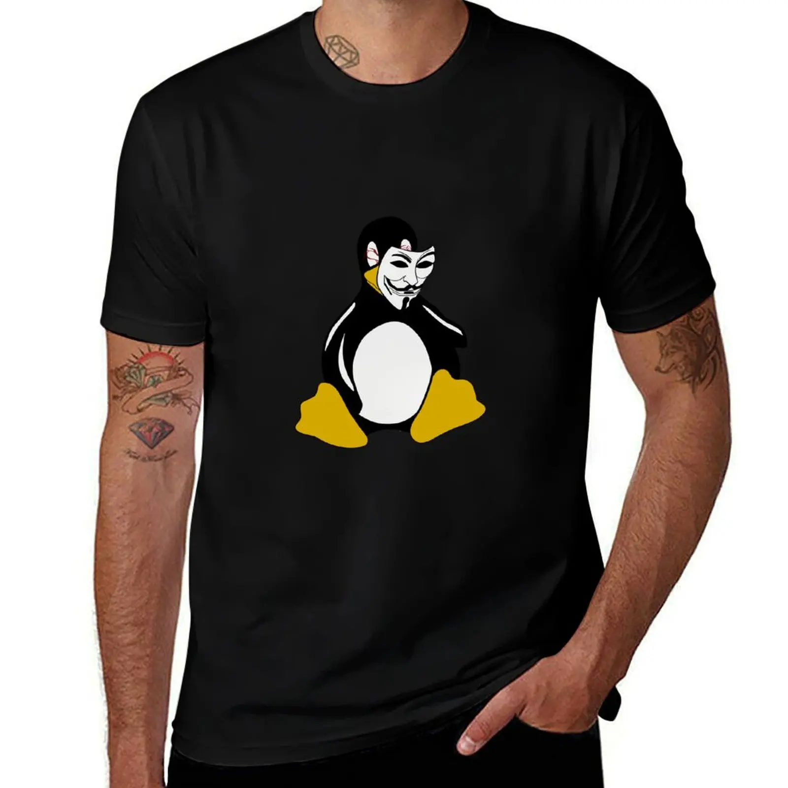 

shirt slim custom t fit cotton man man t shirts print Linux t T-Shirt shirt for Kali