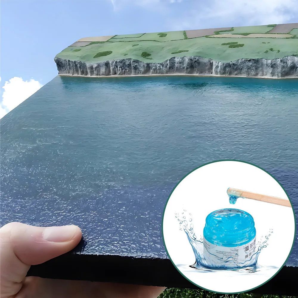 DIY Waterscape วาง Rivers/Oceans/Lakes/Static จําลอง Water Effect ครีมฉากชุดทําวัสดุสําหรับ Diorama 50ml