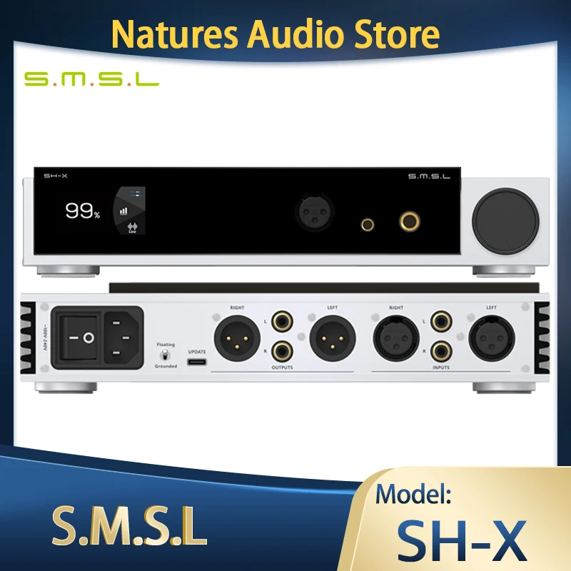 

SMSL SH-X Desktop Balanced Headphone Amplifier Hifi IEMs AMP 11.5W Output Power Preamplifier with 4.4mm 4pin XLR Outputs