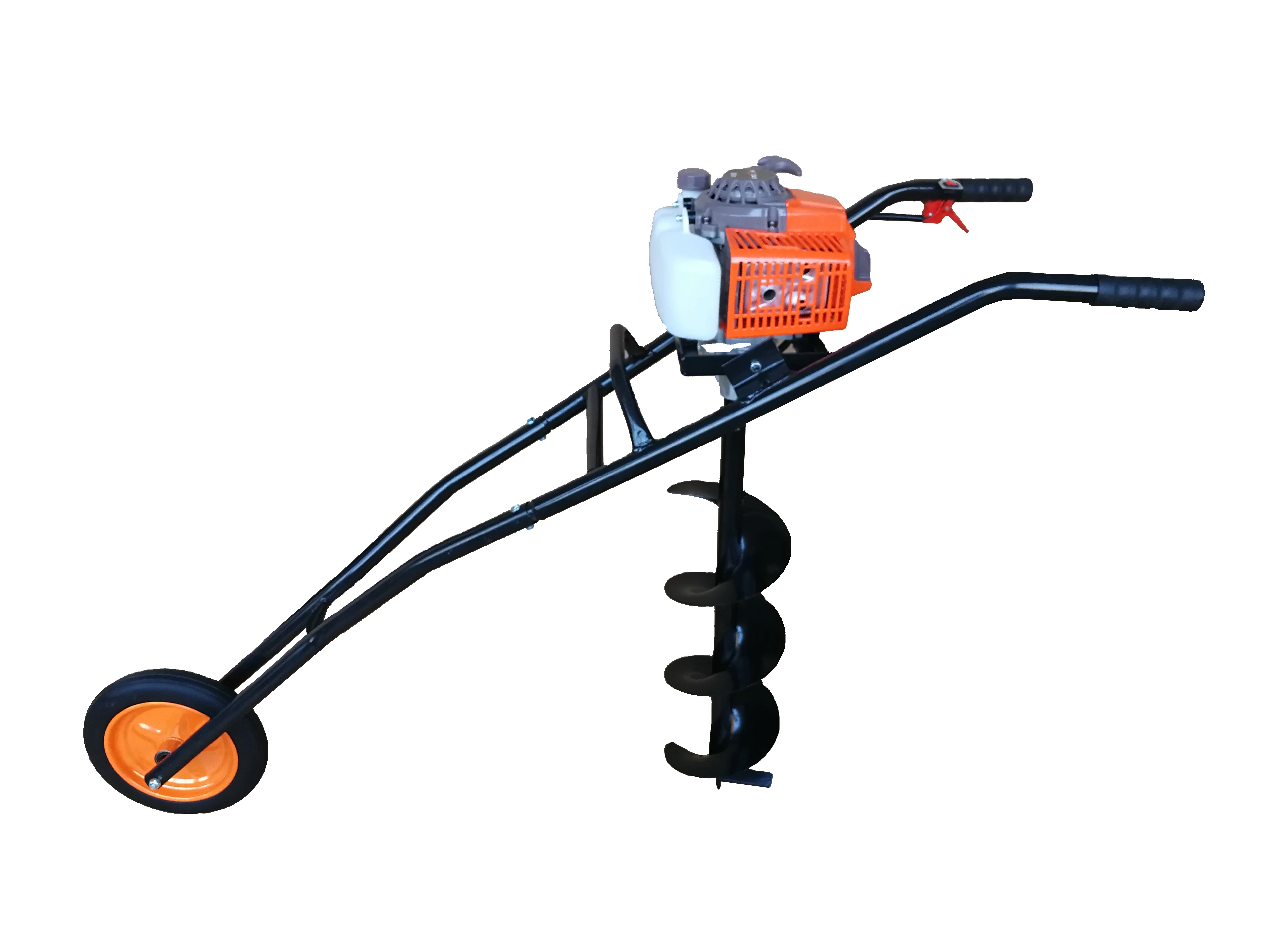 HOTOKA Digging Tools Drill  Hand Push Ground Drill Post Hole Digger Machine 62cc Manual Earth Auger