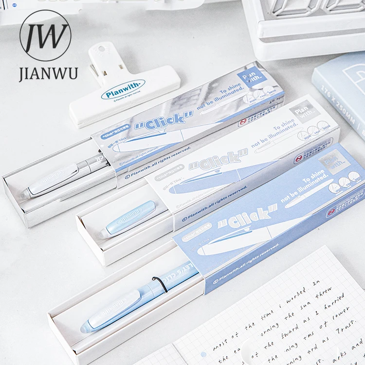 JIANWU Multifunctional Press Erasable Gel Pen 0.5mm Black Write Smoothly Creative DIY Student Supplies Stationery