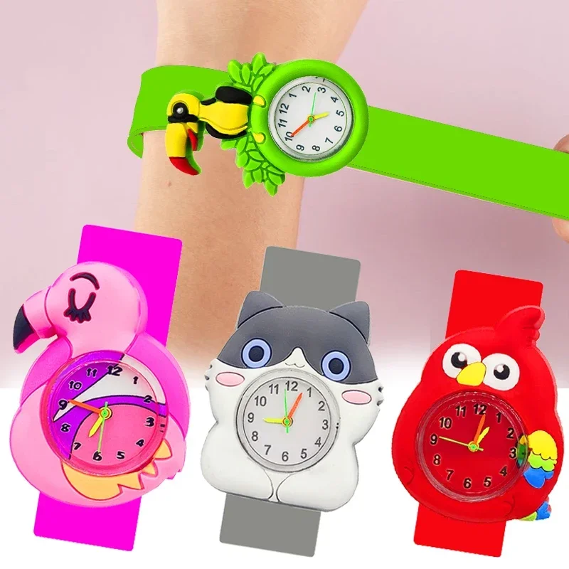 200 Style Animals Shark Unicorn Watch Kids Toys Children Quartz Watches Silicone Slap Belt Child Clock Baby Watch Christmas Gift