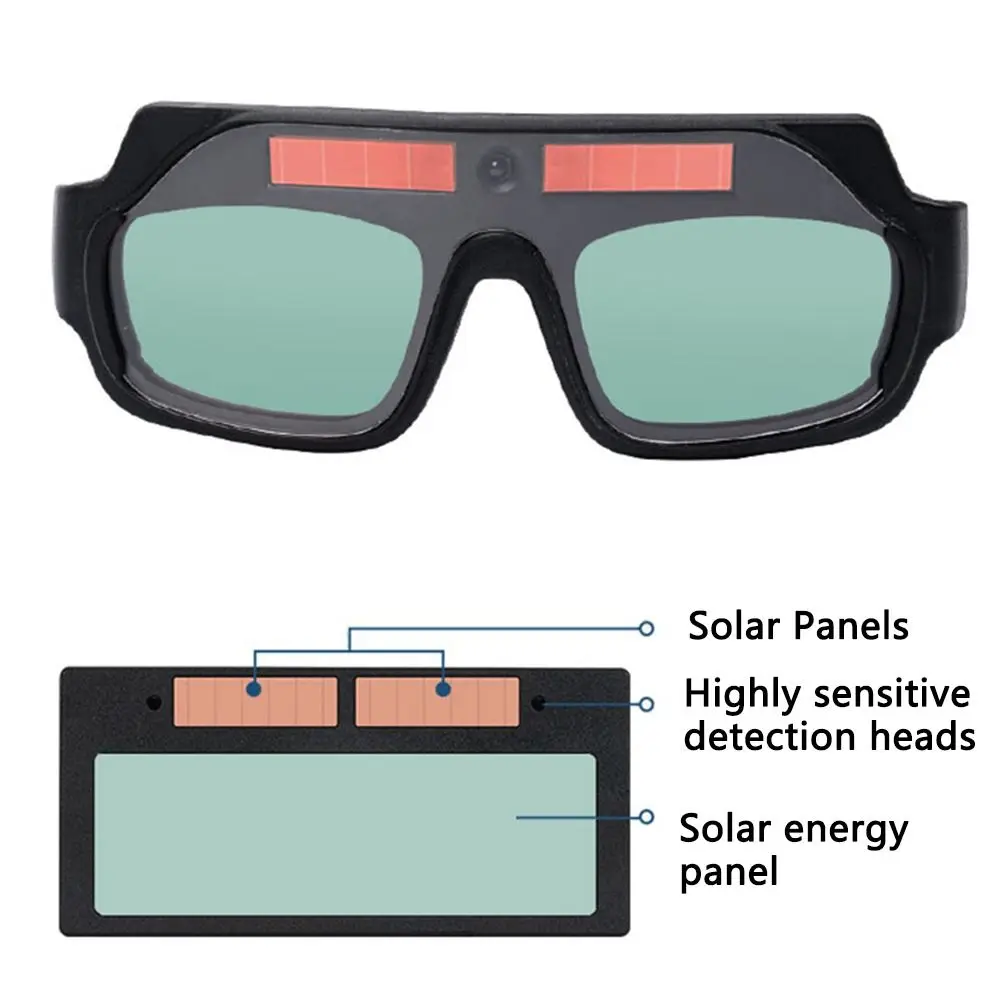 Anti-Glare Welding Glasses Solar Powered Dimming Soldering Glasses with Headband Anti-impact Solder Lenses Goggles Tools