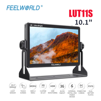 FEELWORLD LUT11S 10.1 Inch 2000nit Ultra Bright IPS Touch Screen 3D LUT HDMI-Compatibled Camera Field Monitor with F970 External