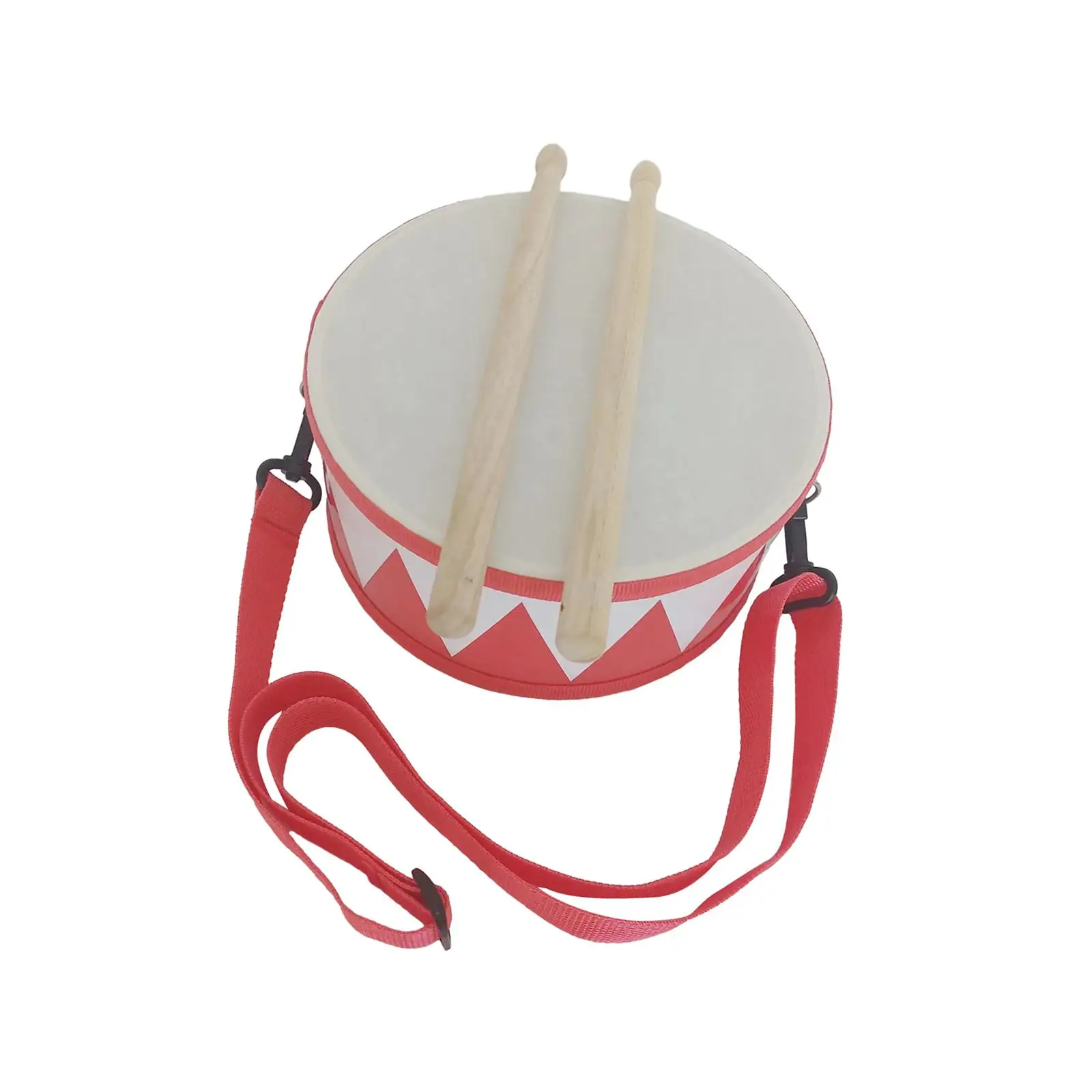 Kids Drum Set Durable Educational Birthday Holiday Gift with Adjustable Strap Valentines Day Gifts for Kids Wooden Drum Toys