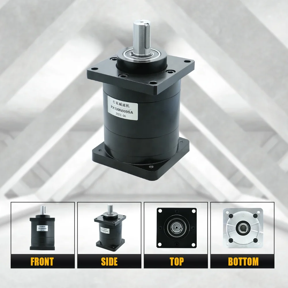 Relações de velocidade do serviço de personalização HLTNC 9 12 16 18 20 24 30 36 Engrenagem Servo Redutor de caixa de engrenagens planetária PX130-L2 130 MOTORfor Cnc