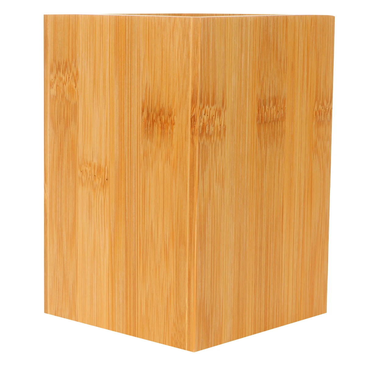

Bamboo Cutlery Holder with Drain Hole Kitchen Utensil Organizer Chopstick Fork Storage Dry Bucket Container Non Slip Mat