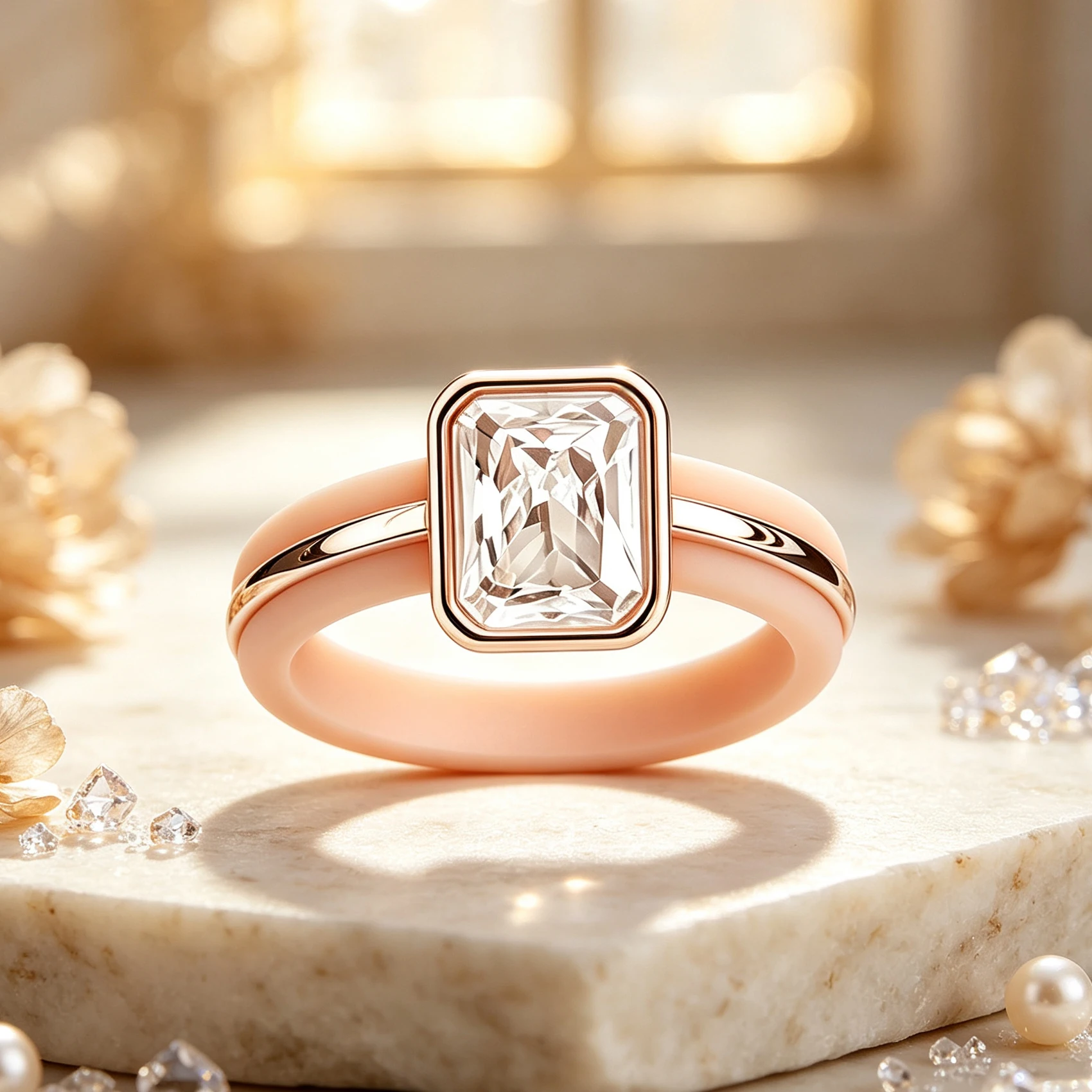 1pc 14K Gold-Plated Khaki Silicone Ring; Hypoallergenic and Impact-Resistant, Suitable for Wearing During Outdoor Activities