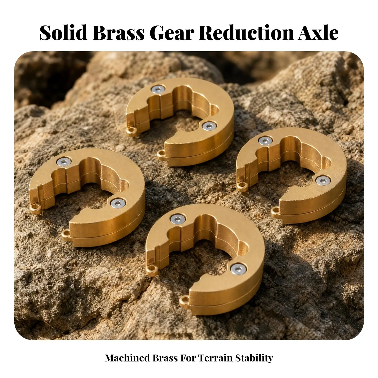 Portal Axle Wheel Brass Weight for CROSSRC Off Road Crawler Vehicle 4 Piece Kit Low CG Rock Crawling Tune