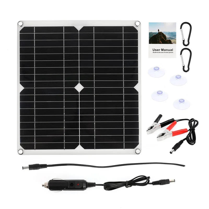 200W Solar Panel Kit 18V Solar Cell with 60A-100A Controller Solar Plate for Phone RV Car MP3 PAD Charger Outdoor Battery Supply