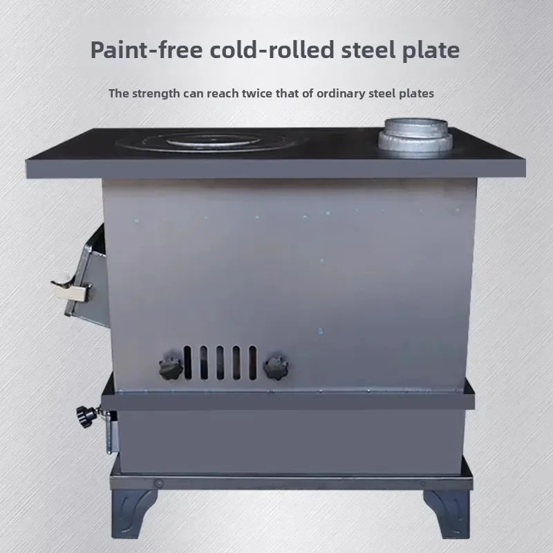 Heating stove for household use, indoor smokeless gasification firewood stove, dual-purpose for burning wood and coal