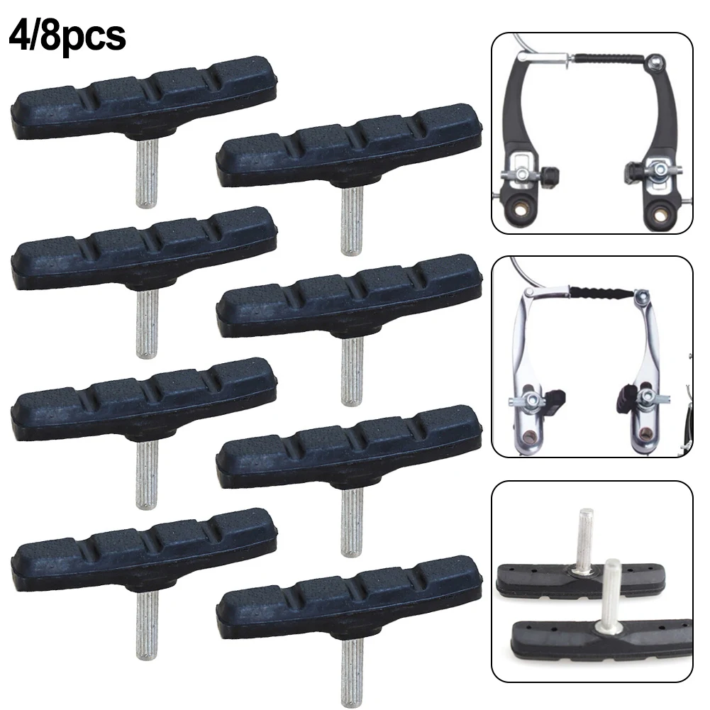 

4/8pcs MTB Road Bikes Brakes Pads Block 70mm T Blocks Rubber Bicycle V-Brake Shoes Pads Cycling Accessories