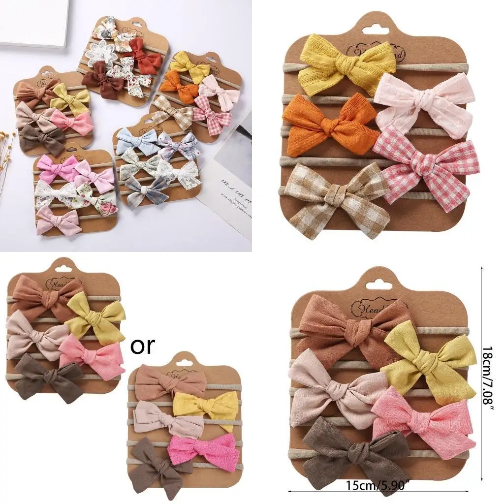 

U13F 5Pcs Child Bowknot Headbands Baby Headdress Fashionable Headwear Lovely Small Kids Hair Ornaments for Girls