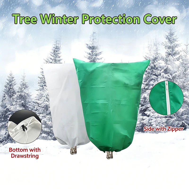 Plant Frost Protection Cover, Warm Breathable Fabric, Shield Garden Plants, Shrubs and Flowers from Cold Wind and Frost