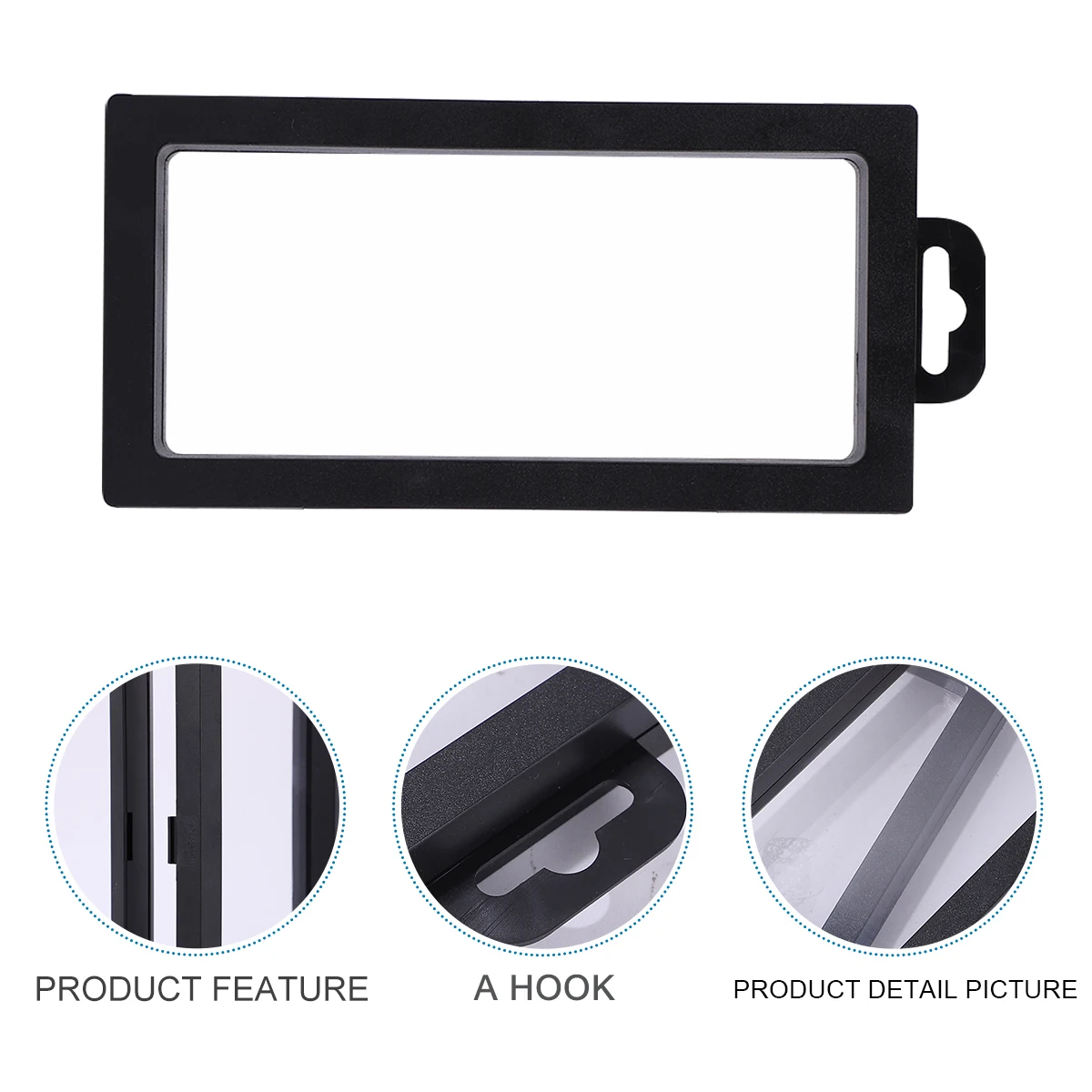 

2pcs Jewelry Display Stand Black Frames Clear Case for Accessories PE Membrane Durable Organizer Necklace Earrings Bracelet
