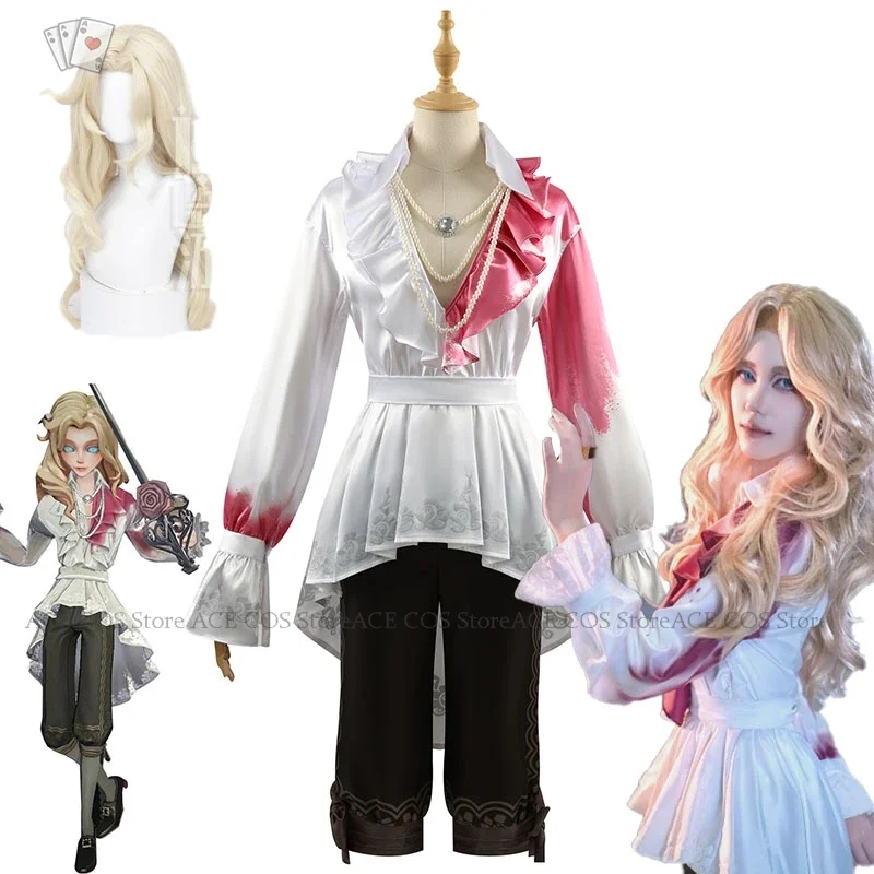 Игра Identity V фотограф Джозеф Десольнье Косплей Костюм Похмелье Кожа Парик Мужчины Женщины Хэллоуин Маскарад Бальное Платье Суд