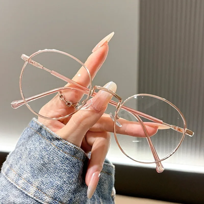 Retro Anti-Blaulicht-Strahlenschutz-Brille in Grau für Männer und Frauen, koreanische Version, trendige photochrome Brille – Detail 4