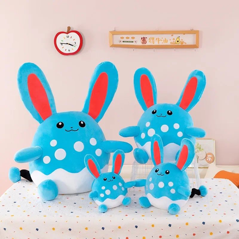 Boneka Pokemon Azumarill Besar 70cm, Mainan Plush Anime Lucu, Boneka Pokémon Raksasa Imut, Bantal Boneka Kartun Lucu, Hadiah untuk Anak-Anak