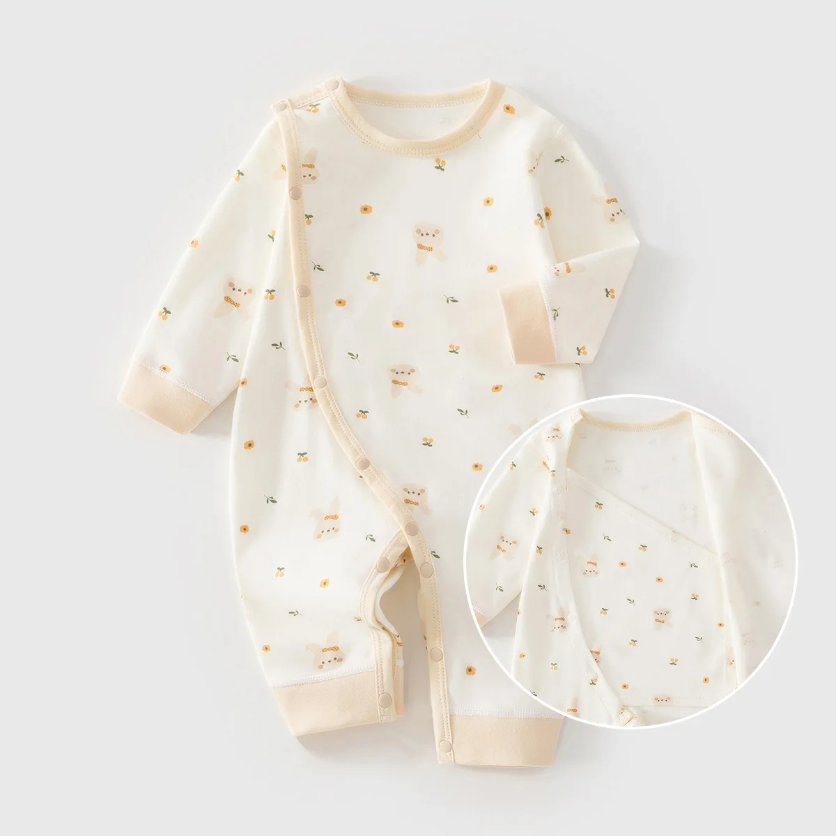 0-18month Baby Boy Girl Cotton Breathable Jumpsuit Clothes Newborn Spring Fall Casual Warm Romper Infant Skin-friendly Onesie