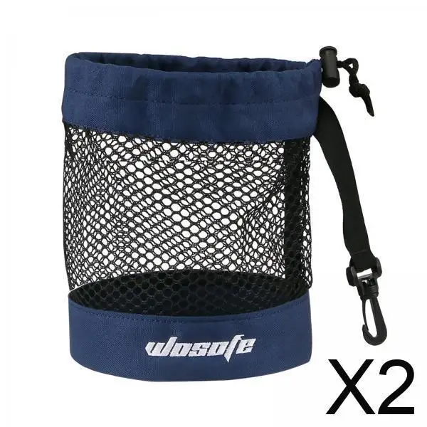 

2x Golf Ball Bag Golf Shag Bag Small Lightweight Golf Accessory Mesh Golf Ball Pouch Golf Ball Holder for Baseball Balls Outdoor