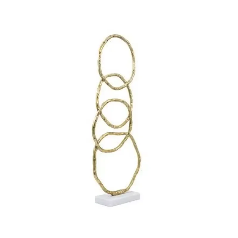 for Handmade Metal Table Decoration with Marble Base Elegant Home or Hotel Decor Centerpiece