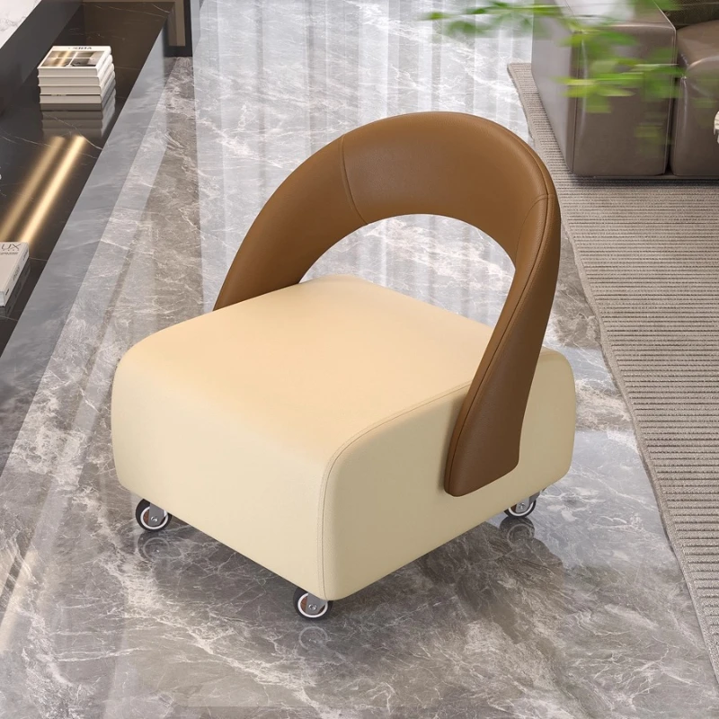 غرفة معيشة Yoyo Stool مع مسند ظهر بعجلة عالمية كرسي ترفيهي فردي كراسي غرفة المعيشة أثاث منزلي كرسي أريكة كسول